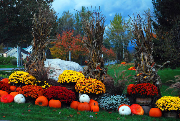 Fall Decor sits under stormy skies in Vermont