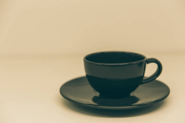 black coffee cup still life vintage photography