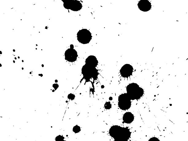 istock Handdrawn grunge texture. Abstract ink drops background. Black and white grunge illustration. Vector watercolor artwork pattern. 1007588018