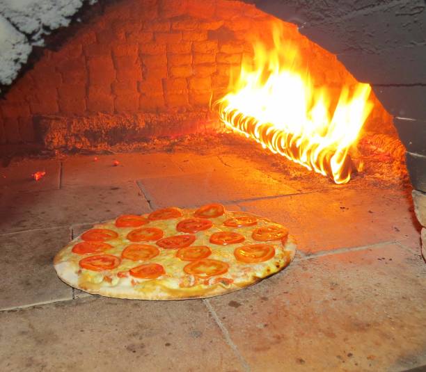 istock baked mozzarella pizza in the wood oven 1007610412