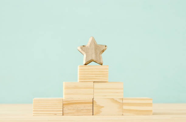 istock concept image of setting a one star goal. increase rating or ranking, evaluation and classification idea. 1007613398