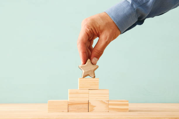 istock concept image of setting a one star goal. increase rating or ranking, evaluation and classification idea. 1007613400