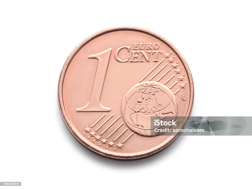 Một Xu Euro Đồng Tiền Cô Lập Trên Nền Trắng 1 Cent Euro Coin Tiền ...