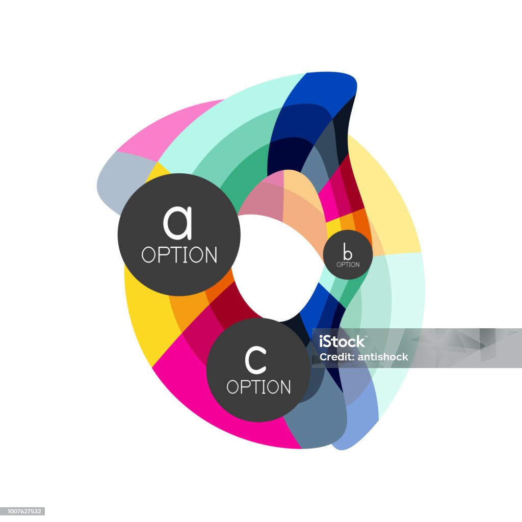 Abc Option Image Abstract Colorful Geometric Option Infographics Design Template With ...