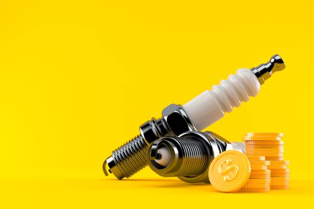 istock Car candles with stack of coins 1007627602
