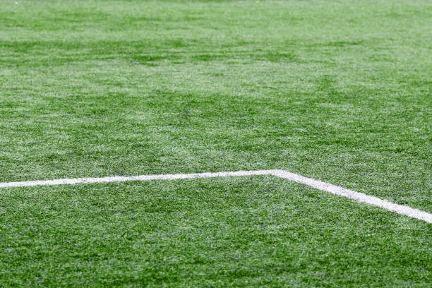 istock A football field with white marks 1007639804