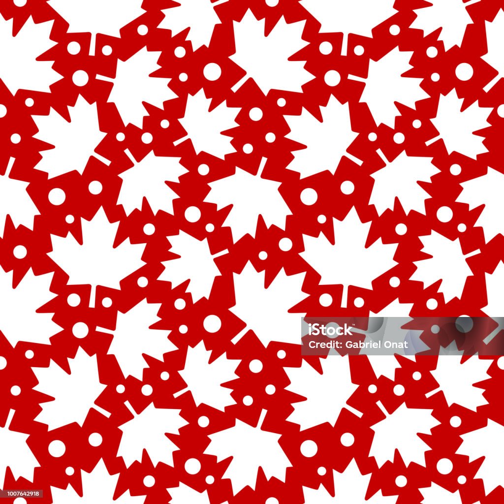 Canada Red Maple Tree Pattern Stock Illustration - Download Image Now ...