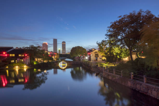 istock Evening of ancient Chinese town 1007646208