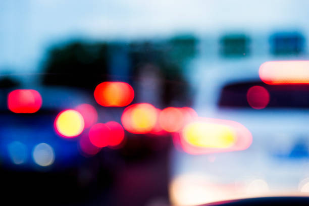 istock Traffic jam in city street at night 1007648768