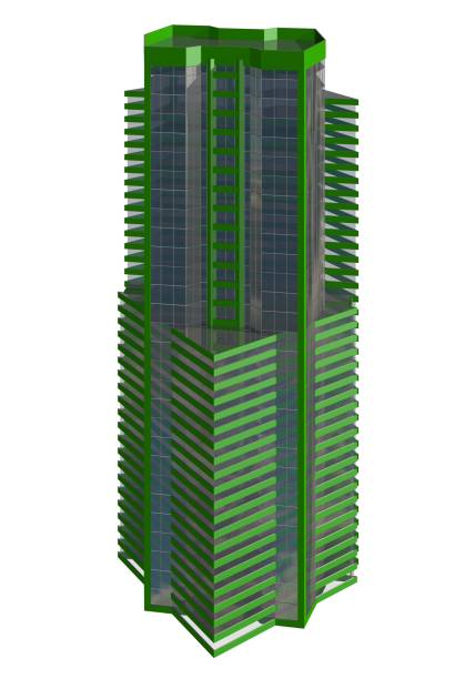 istock 3D illustration skyscraper building isolated on white background 1007649080
