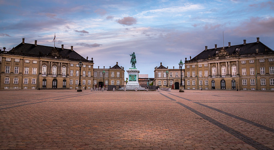Amalienborg Palace home of the Danish Royal family, Copenhagen, Denmark