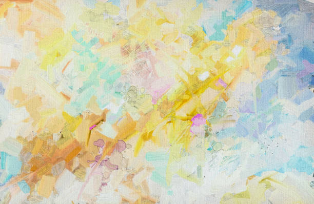 istock Abstract colorful oil painting on canvas texture. 1007655766