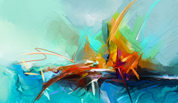 istock Abstract colorful oil painting on canvas texture 1007655796