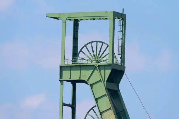 A winding tower at a mine