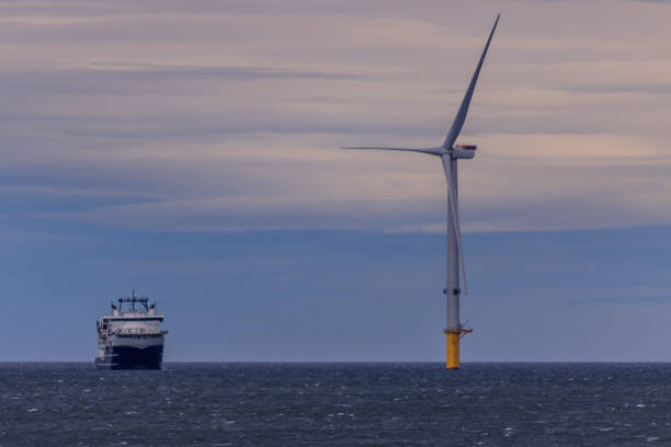 istock wind turbine installation in the north sea 1007665300