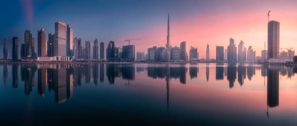 istock Panoramic view of Dubai Business bay, UAE 1007665528