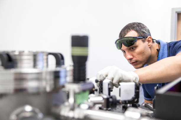 istock Adult Researcher Working With Powerful High Frequency Laser 1007669100