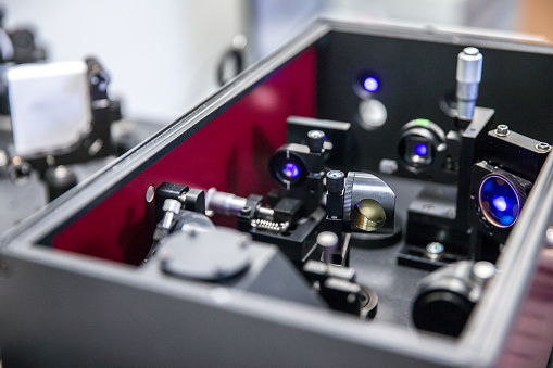 Powerful High Frequency Laser Used for New Materials Research.