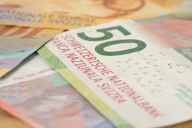 istock Close-up of Swiss franc banknotes 1007669454