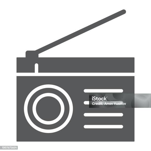 Icône De Glyphe De Radio Fm Et Sound Signe De Communication Graphiques Vectoriels Un Modèle Solid Sur Un Fond Blanc Eps 10 Vecteurs libres de droits et plus d'images vectorielles de Poste de radio