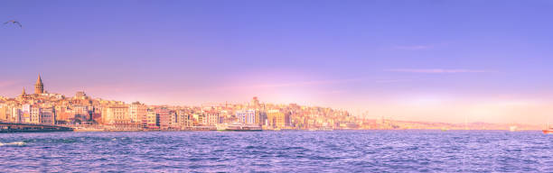 istock Panoramic view of famous Galata tower and bridge 1007681394