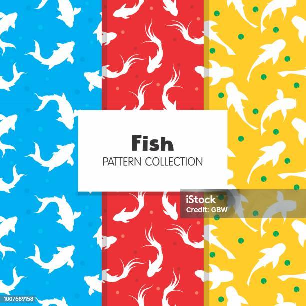 Koi Pattern List Koi Fish Pattern Collection Stock Illustration - Download Image Now ...