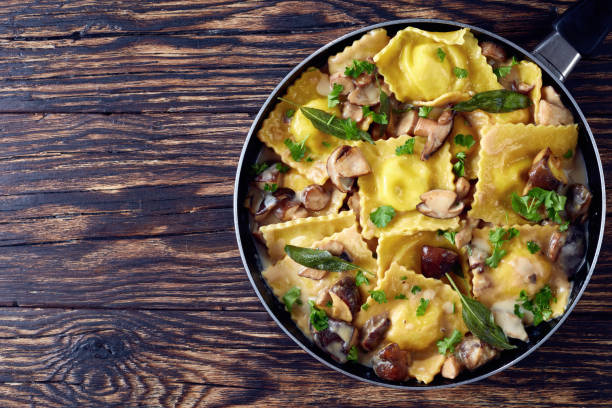 istock ravioli in creamy garlic mushrooms sauce 1007701618