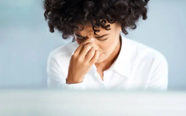 Photo of Her workday has started to tense up