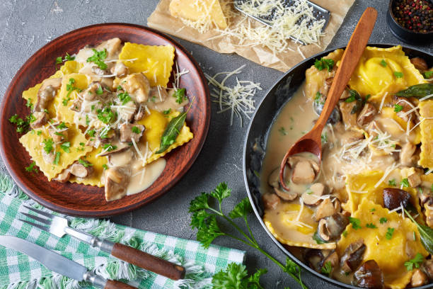 istock ravioli in creamy garlic mushrooms sauce 1007701880