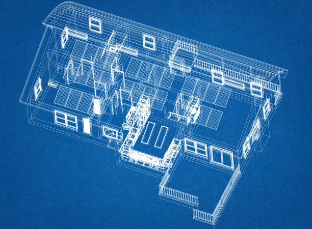 istock House With Solar Panels Architect Blueprint 1007709750