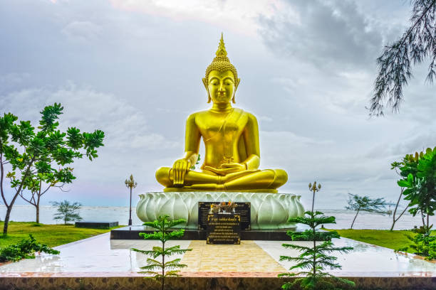 istock The golden Buddharupa near sea. 1007717070