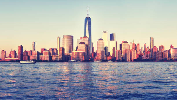 istock Manhattan waterfront at sunset, New York City. 1007723604
