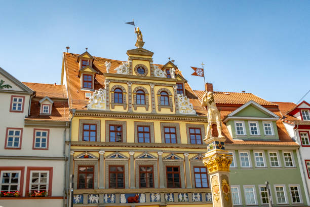 istock facade old historic houses and statue in Erfurt 1007726302