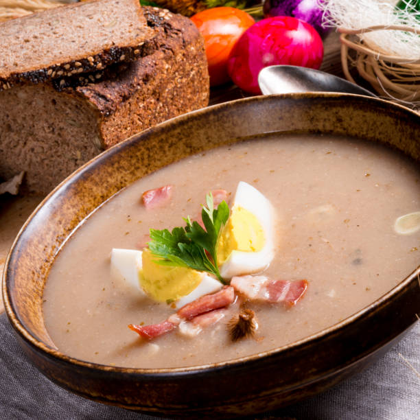 istock polish Sour rye soup 1007739296