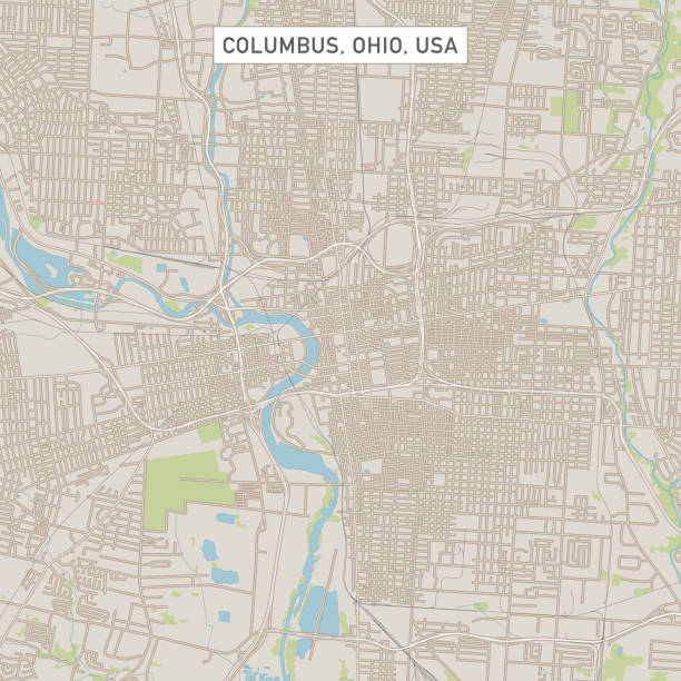 Columbus Ohio US City Street Map Vector Illustration of a City Street Map of Columbus, Ohio, USA. Scale 1:60,000.
All source data is in the public domain.
U.S. Geological Survey, US Topo
Used Layers:
USGS The National Map: National Hydrography Dataset (NHD)
USGS The National Map: National Transportation Dataset (NTD) ohio symbols stock illustrations