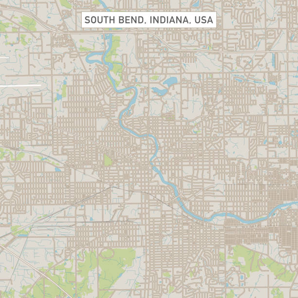 South Bend Indiana US City Street Map Vector Illustration of a City Street Map of South Bend, Indiana, USA. Scale 1:60,000.
All source data is in the public domain.
U.S. Geological Survey, US Topo
Used Layers:
USGS The National Map: National Hydrography Dataset (NHD)
USGS The National Map: National Transportation Dataset (NTD) south bend stock illustrations