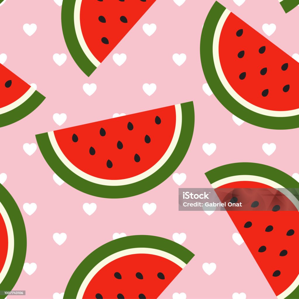 Wattermelon Pattern Watermelon Pattern Stock Illustration - Download Image Now ...
