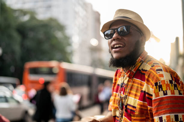 Portrait of Afro descent at city Afro descent showing his life in the street pardo brazilian photos stock pictures, royalty-free photos & images