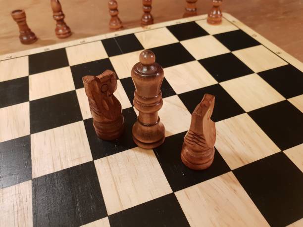 istock How to play wooden board game chess. Improvisation and Different angles of chess sets, pieces and chessboard. White and black figures and board of chess game. 1007753620