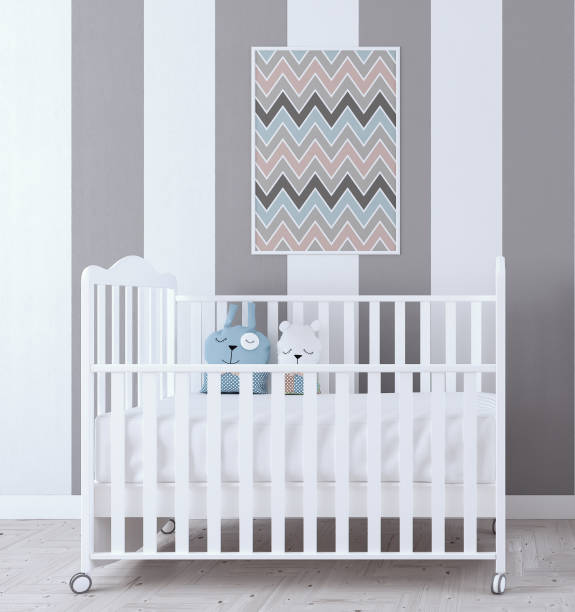 istock Children's room with cradle for baby 3d render 1007763116