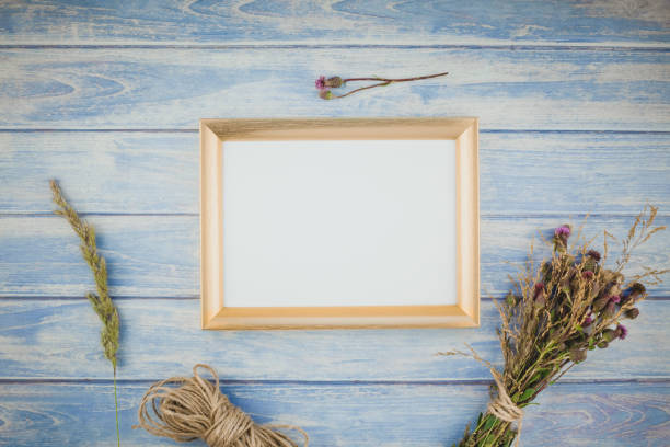 istock Golden frame mock up with autumn pumpkins 1007764024