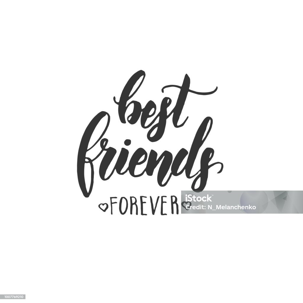 Best Friends Forever Friendship Day Lettering Calligraphy Phrase ...