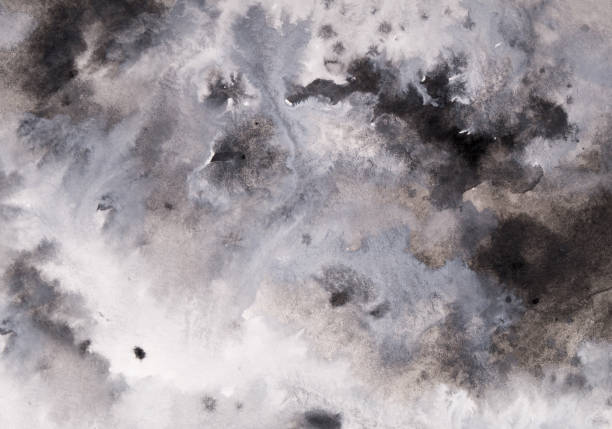 istock grey watercolor background. hand painted by brush 1007776792