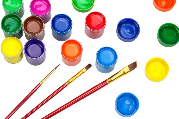 istock Multicolor of poster paint color and brush 1007777340
