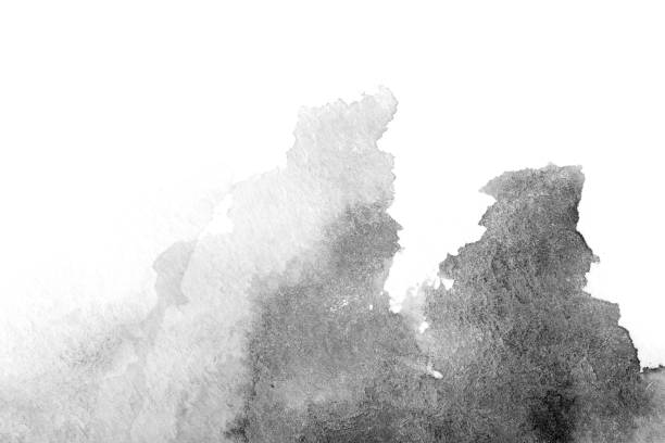 istock grey watercolor background. hand painted by brush 1007811246