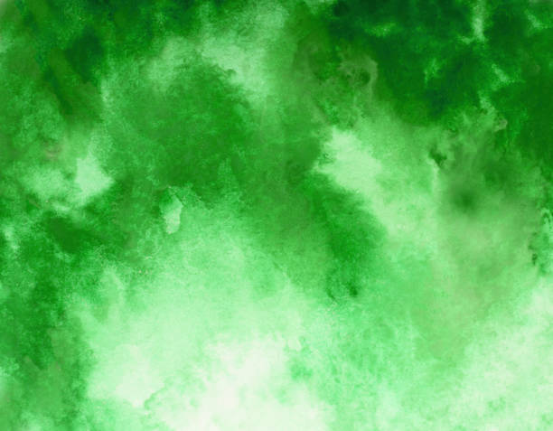 istock Green watercolor background. by drawing 1007811470