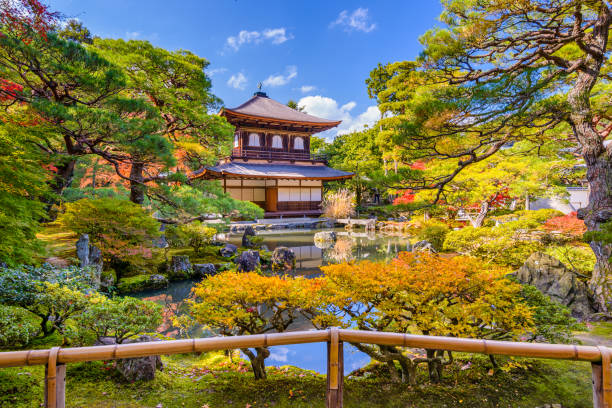 tempel ginkaku-ji tempel in kyoto - sakyo stock-fotos und bilder