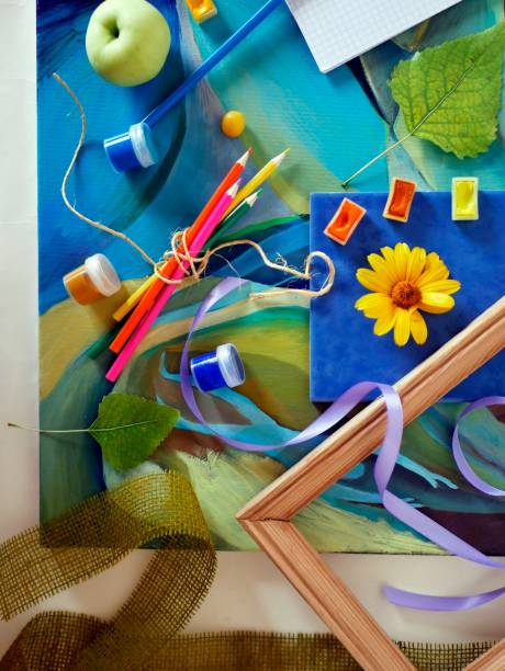 istock Seasonal school still life from art materials 1007820516