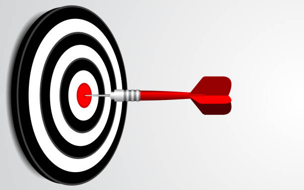 istock Darts target isolated vector. Shooting target in the center. Success business solutions concept. 1007829940