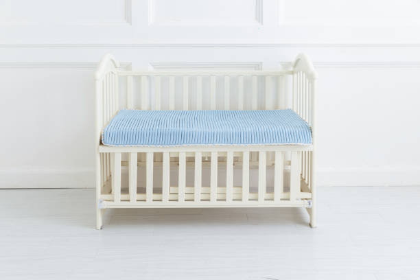 The image of child's bed under the white background